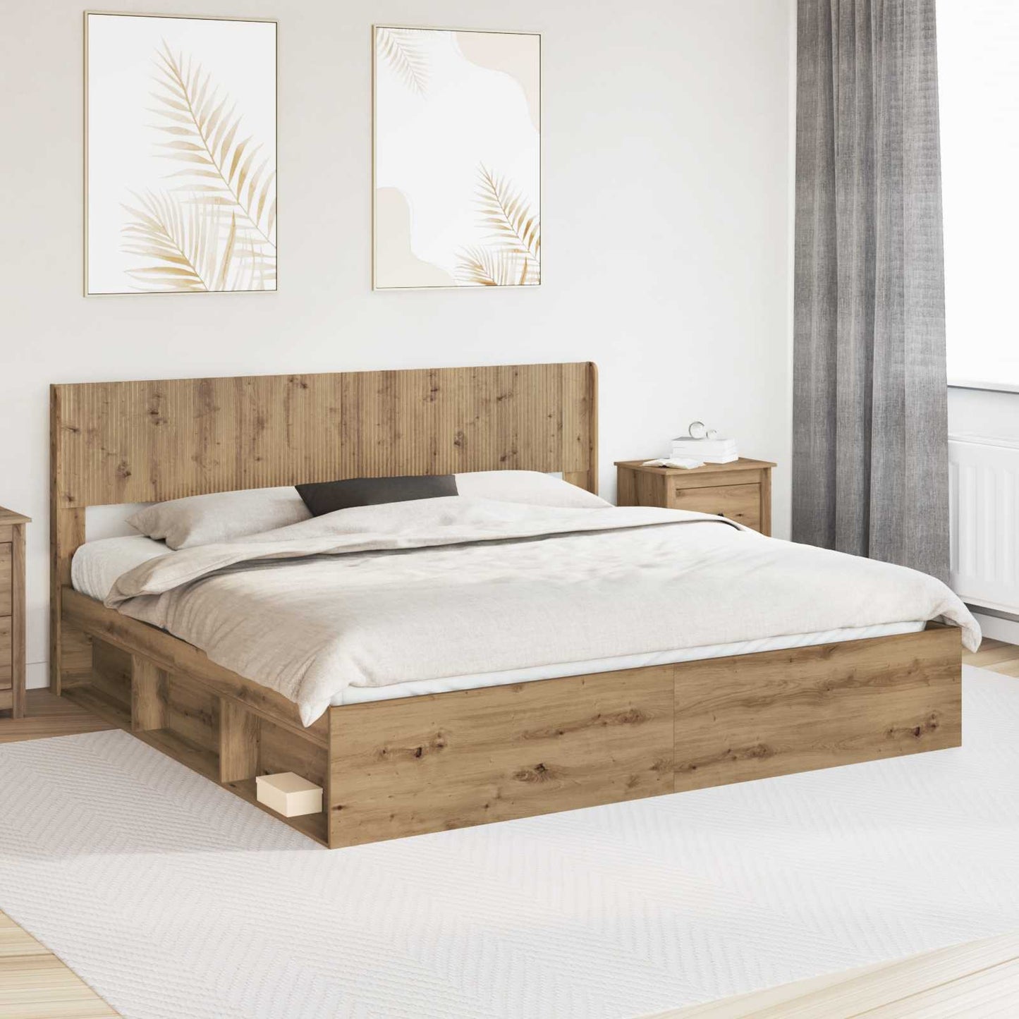 vidaXL Headboard Artisan Oak PB 1