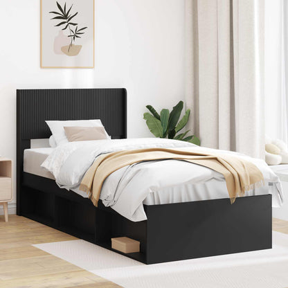 vidaXL Headboard Black PB 1