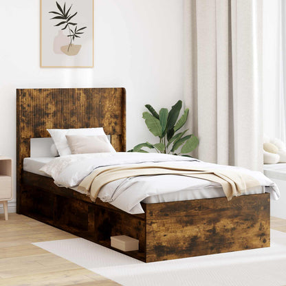 vidaXL Headboard Smoked Oak PB 1