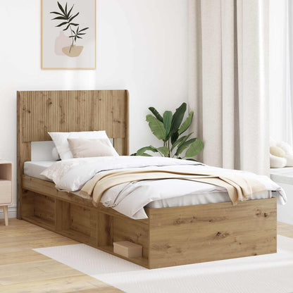 vidaXL Headboard Artisan Oak PB 1