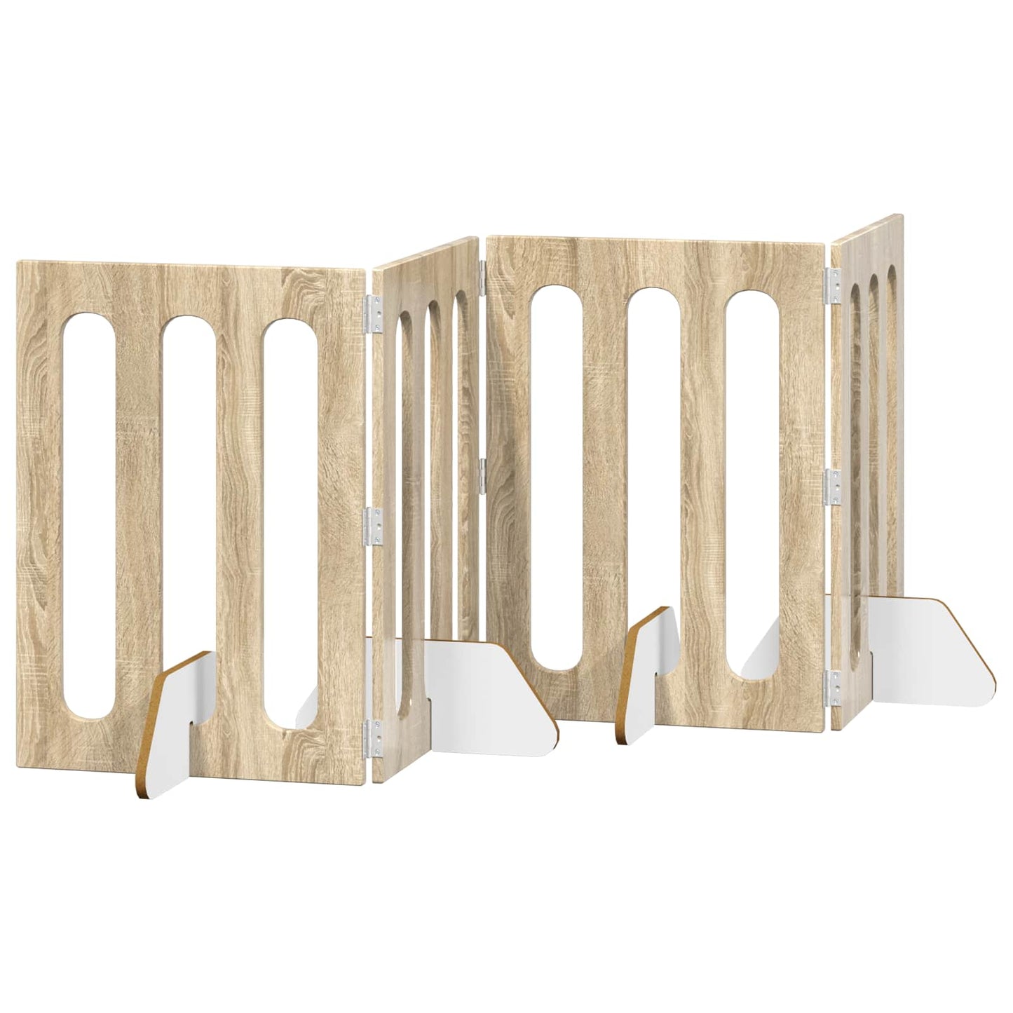 vidaXL Folding Pet Fence 4 pcs Sonoma Oak 201 x 38 x 70 cm 2