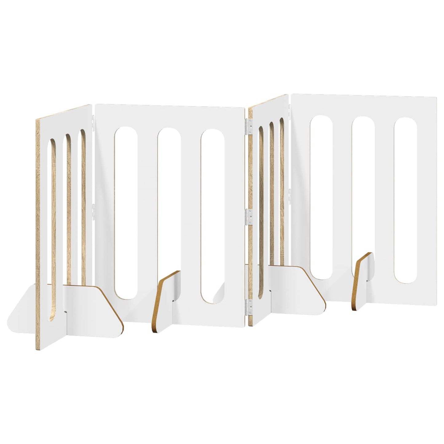 vidaXL Folding Pet Fence 4 pcs Sonoma Oak 201 x 38 x 70 cm 5