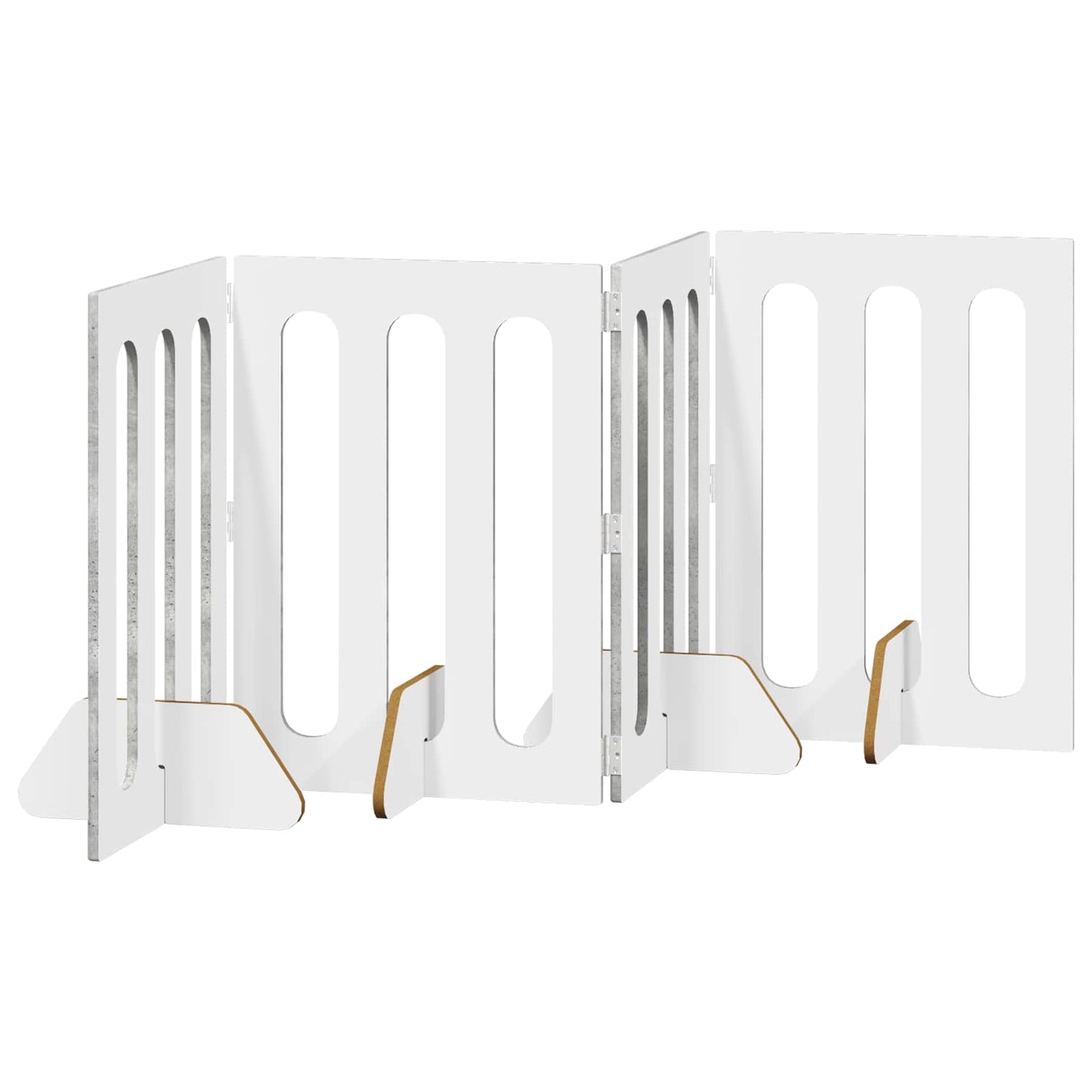 vidaXL Folding Pet Fence 4 pcs Concrete Grey 201 x 38 x 70 cm 5