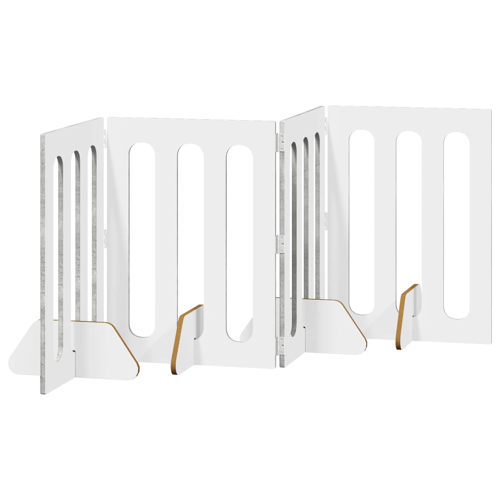 vidaXL Folding Pet Fence 4 pcs Concrete Grey 201 x 38 x 70 cm 5