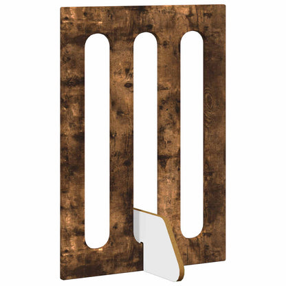 vidaXL Folding Pet Fence 4 pcs Smoked Oak 201 x 38 x 70 cm 4