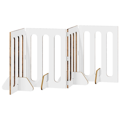 vidaXL Folding Pet Fence 4 pcs Oak Wood 201 x 38 x 70 cm 5