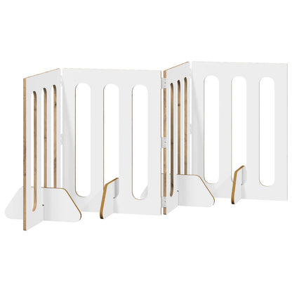 vidaXL Folding Pet Fence 4 pcs Artisan Oak 201 x 38 x 70 cm 5