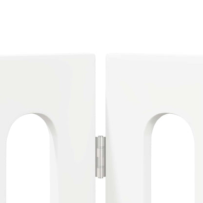 vidaXL Folding Pet Fence 2 pcs White 100.5 x 38 x 90 cm 5