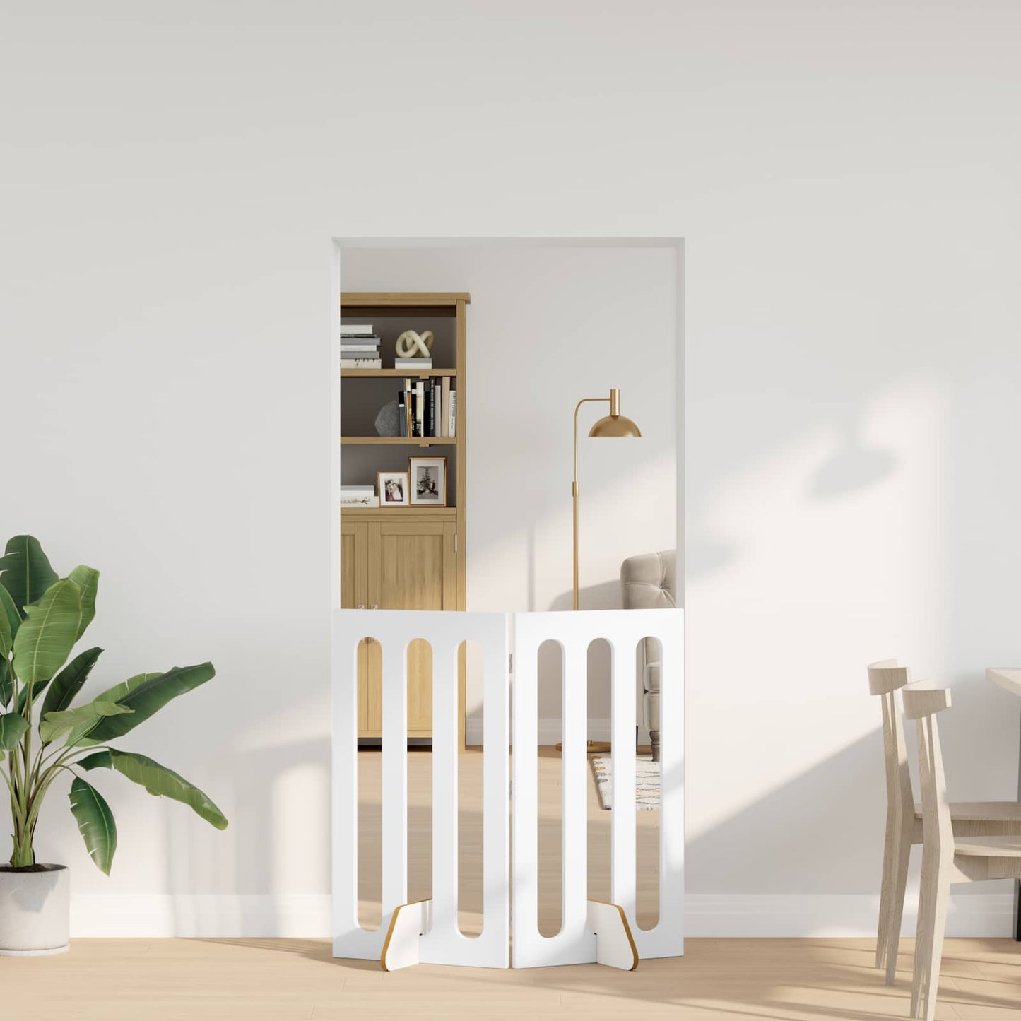 vidaXL Folding Pet Fence 2 pcs White 100.5 x 38 x 90 cm 1