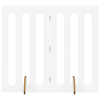 vidaXL Folding Pet Fence 2 pcs White 100.5 x 38 x 90 cm 2
