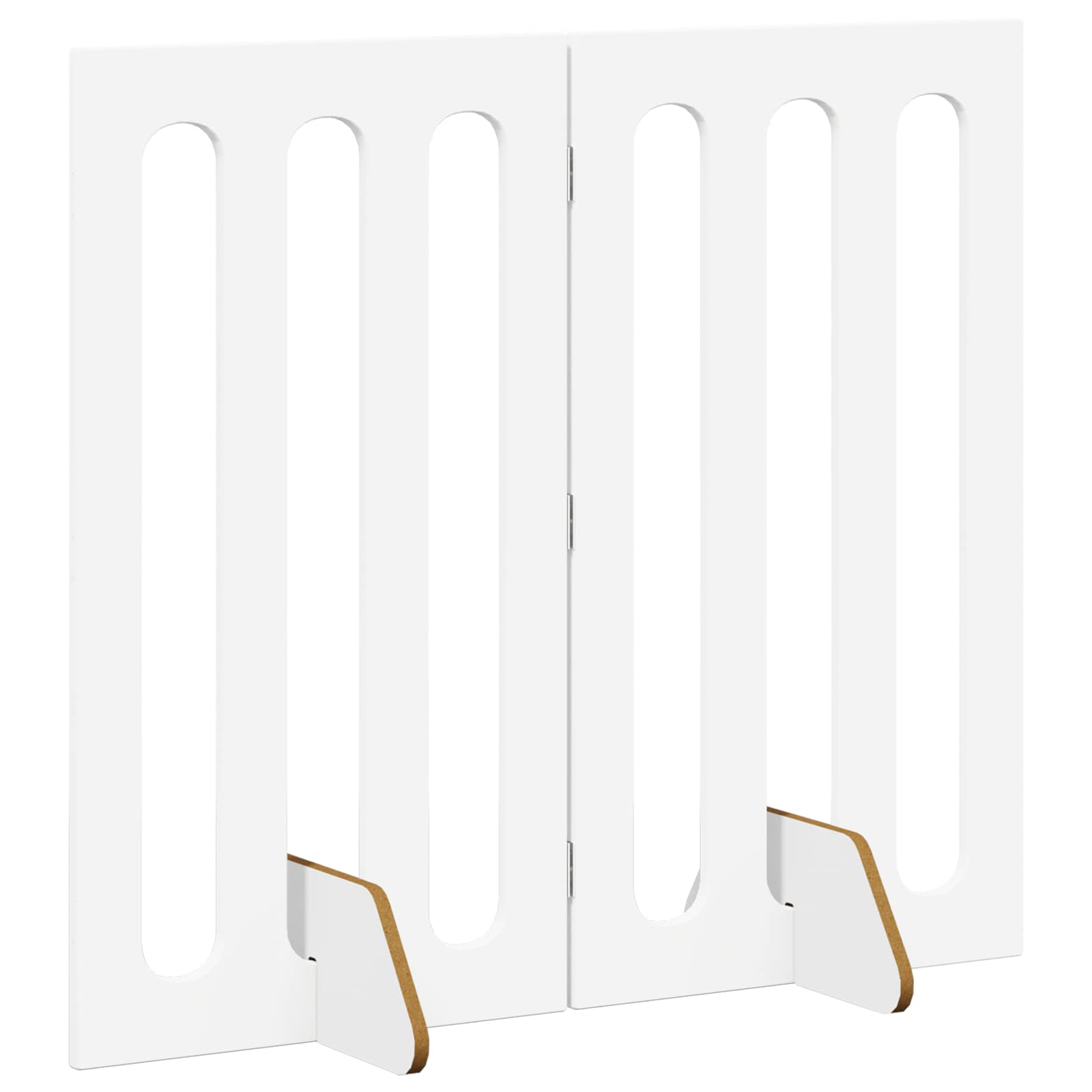 vidaXL Folding Pet Fence 2 pcs White 100.5 x 38 x 90 cm 3