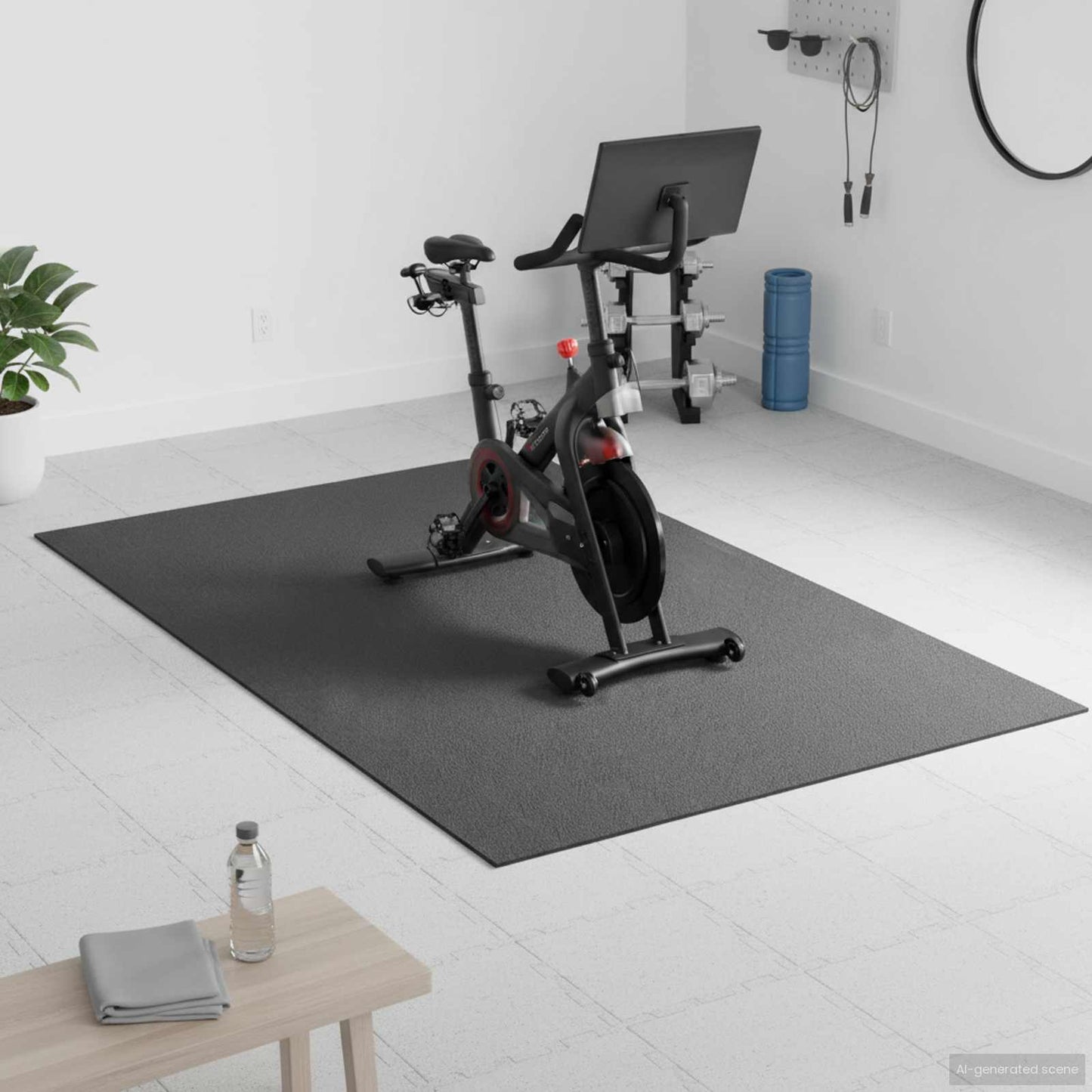 vidaXL Sport Protection Mat Black 183 x 122 x 0.6 cm High-density PVC 1