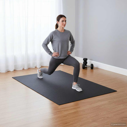vidaXL Sport Protection Mat Black 183 x 122 x 0.6 cm High-density PVC 3