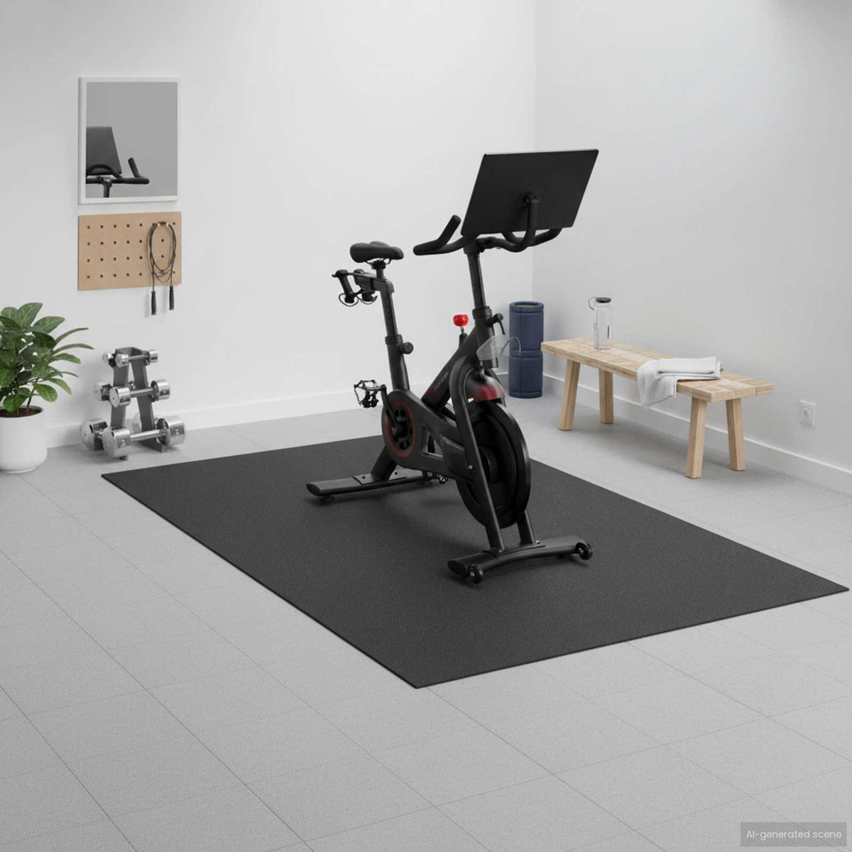 Sport Protection Mat Black High-density PVC