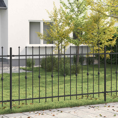 vidaXL Spike Fence ASTEN 200 x 150 cm Powder-Coated Steel Black 1
