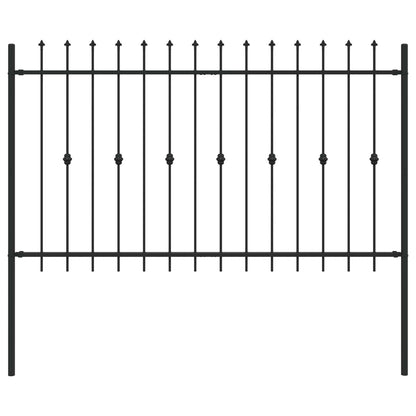 vidaXL Spike Fence ASTEN 200 x 166 cm Powder-Coated Steel Black 2