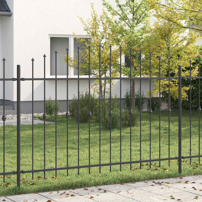 vidaXL Spike Fence ASTEN 200 x 166 cm Powder-Coated Steel Black 1