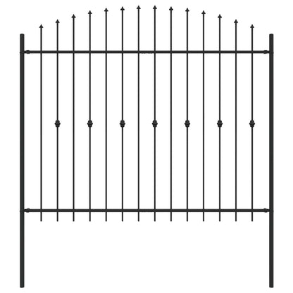 vidaXL Spike Fence ASTEN 200 x 200 cm Powder-Coated Steel Black 2