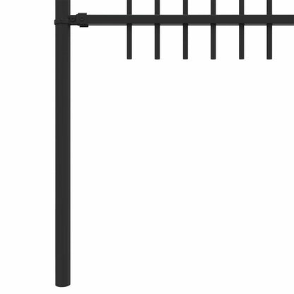 vidaXL Spike Arch Fence DRONTEN 200 x 110 cm Powder-Coated Steel Black 6