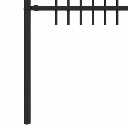 vidaXL Spike Arch Fence DRONTEN 200 x 200 cm Powder-Coated Steel Black 6