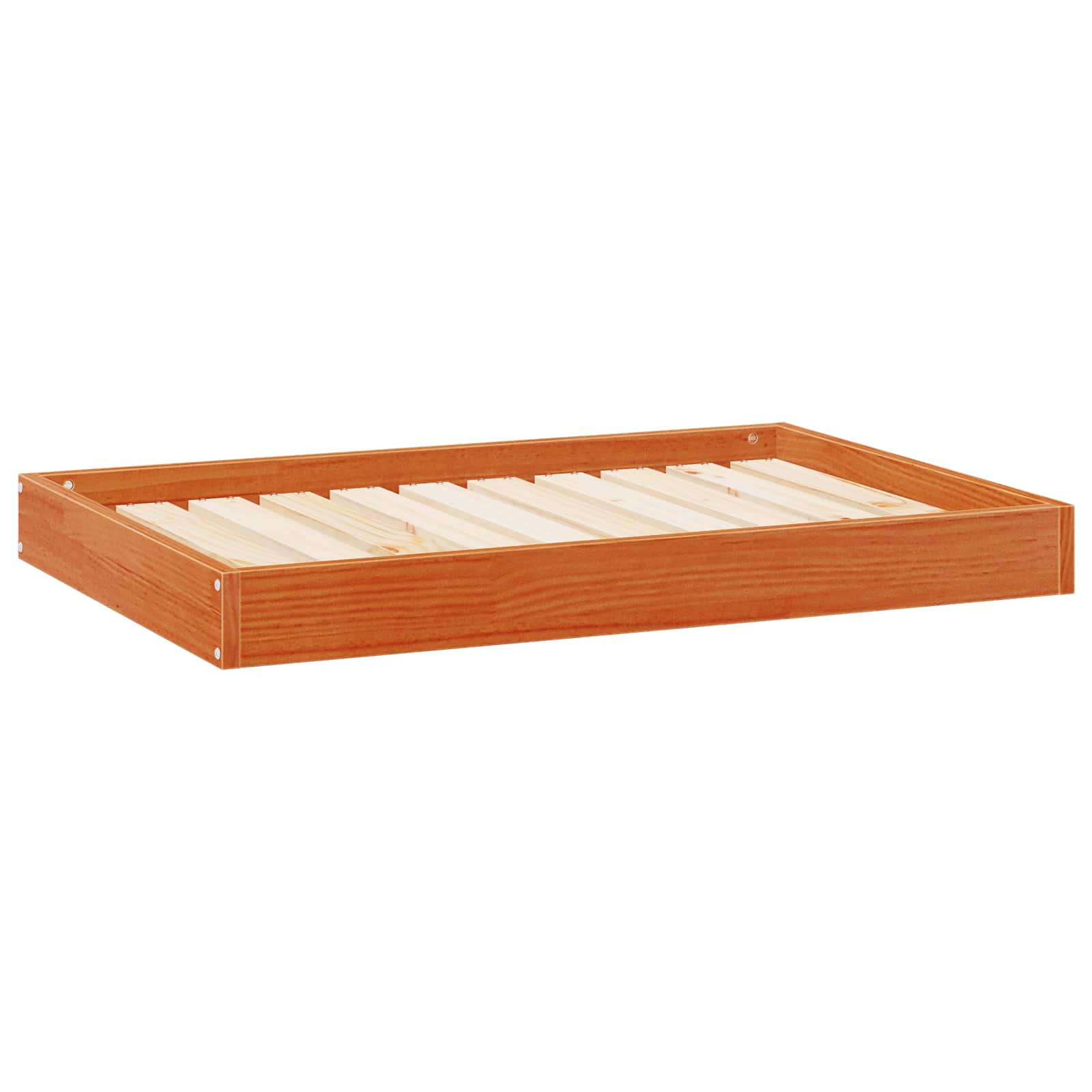 vidaXL Dog Bed Wax Brown 92 x 64 x 9 cm Solid Pine Wood 2