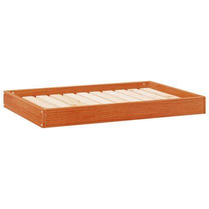 vidaXL Dog Bed Wax Brown 92 x 64 x 9 cm Solid Pine Wood 2