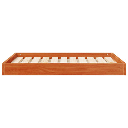 vidaXL Dog Bed Wax Brown 92 x 64 x 9 cm Solid Pine Wood 5