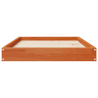 vidaXL Dog Bed Wax Brown 92 x 64 x 9 cm Solid Pine Wood 6