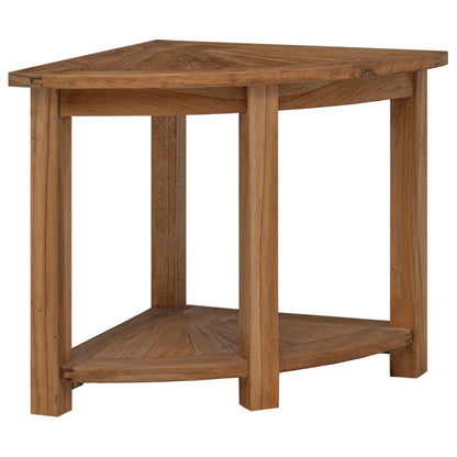 vidaXL Bathroom Side Table Natural 45 x 45 x 46 cm Solid Teak Wood 2