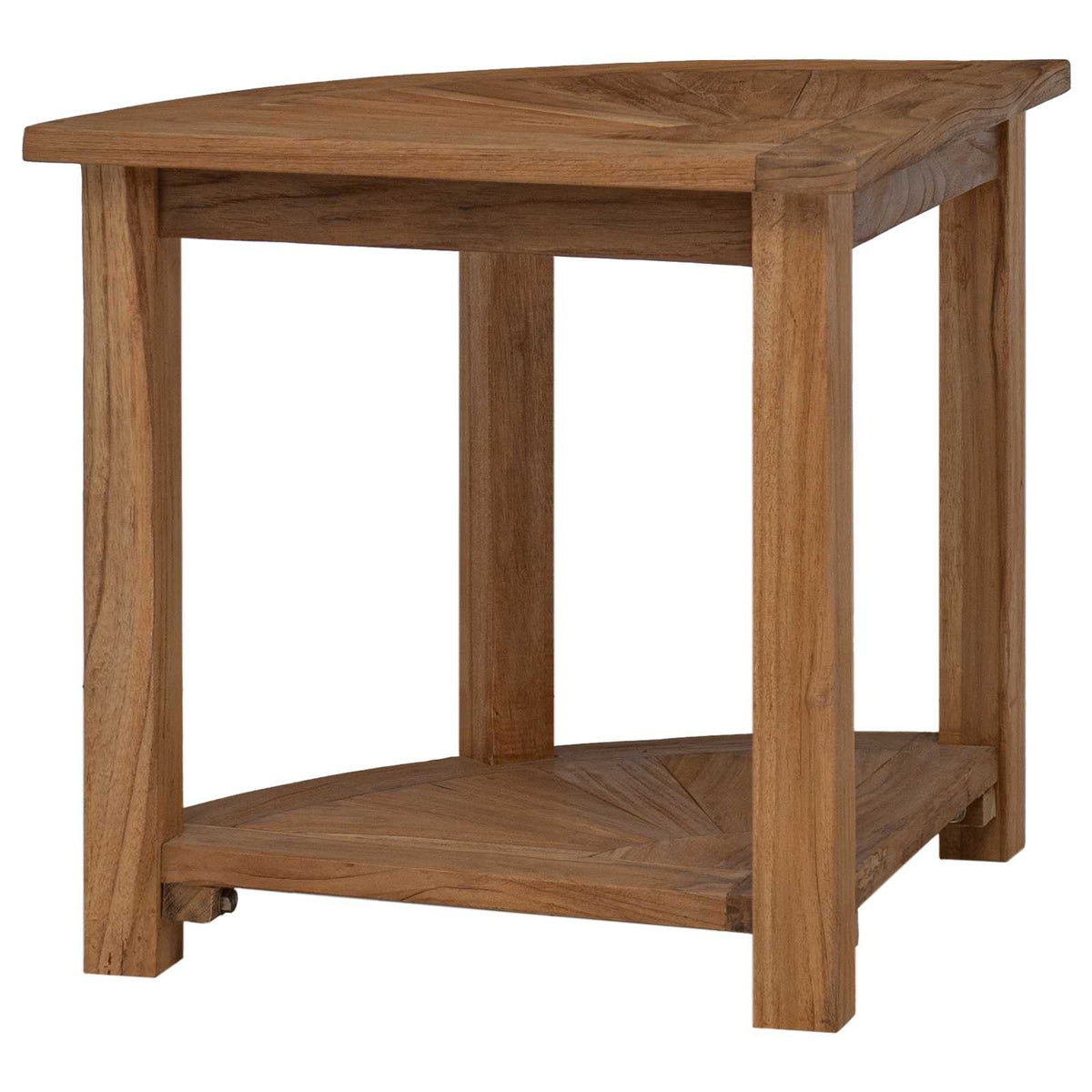 vidaXL Bathroom Side Table Natural 45 x 45 x 46 cm Solid Teak Wood 5