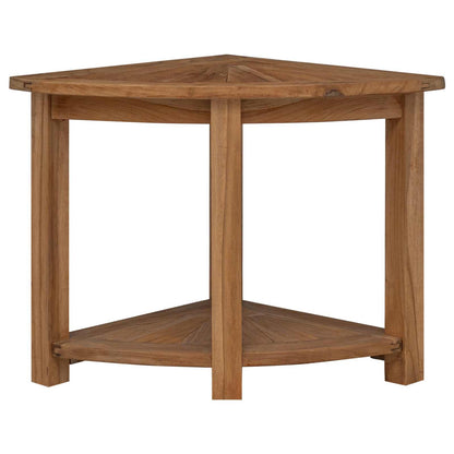 vidaXL Bathroom Side Table Natural 45 x 45 x 46 cm Solid Teak Wood 3