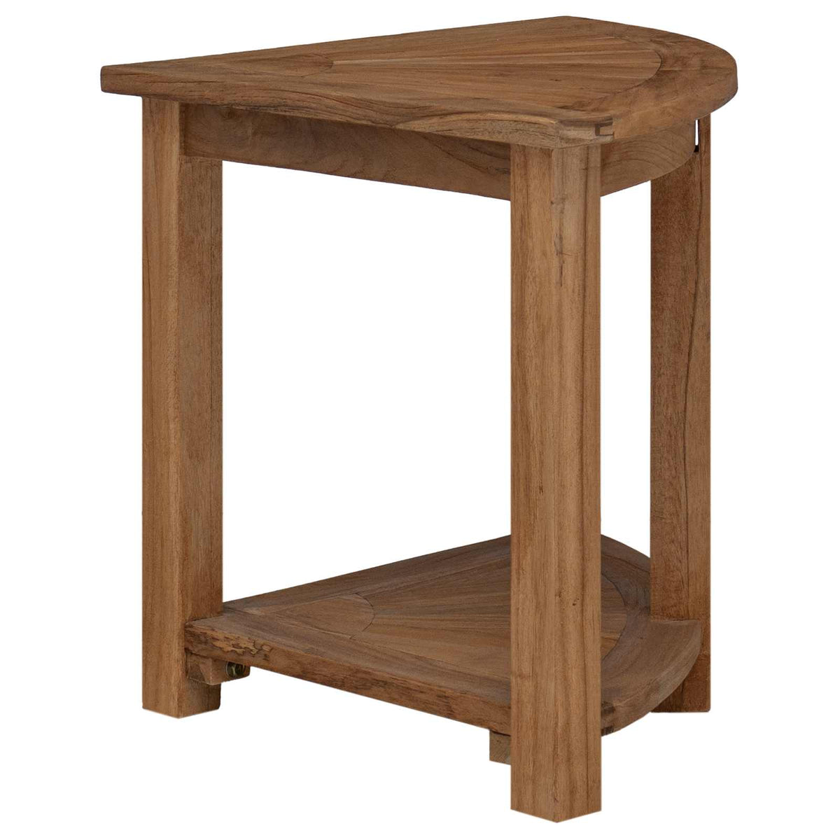 vidaXL Bathroom Side Table Natural 45 x 45 x 46 cm Solid Teak Wood 4