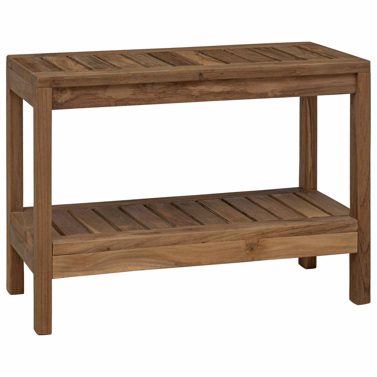 Bathroom Side Table Natural Solid Teak Wood