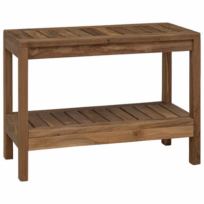Bathroom Side Table Natural Solid Teak Wood