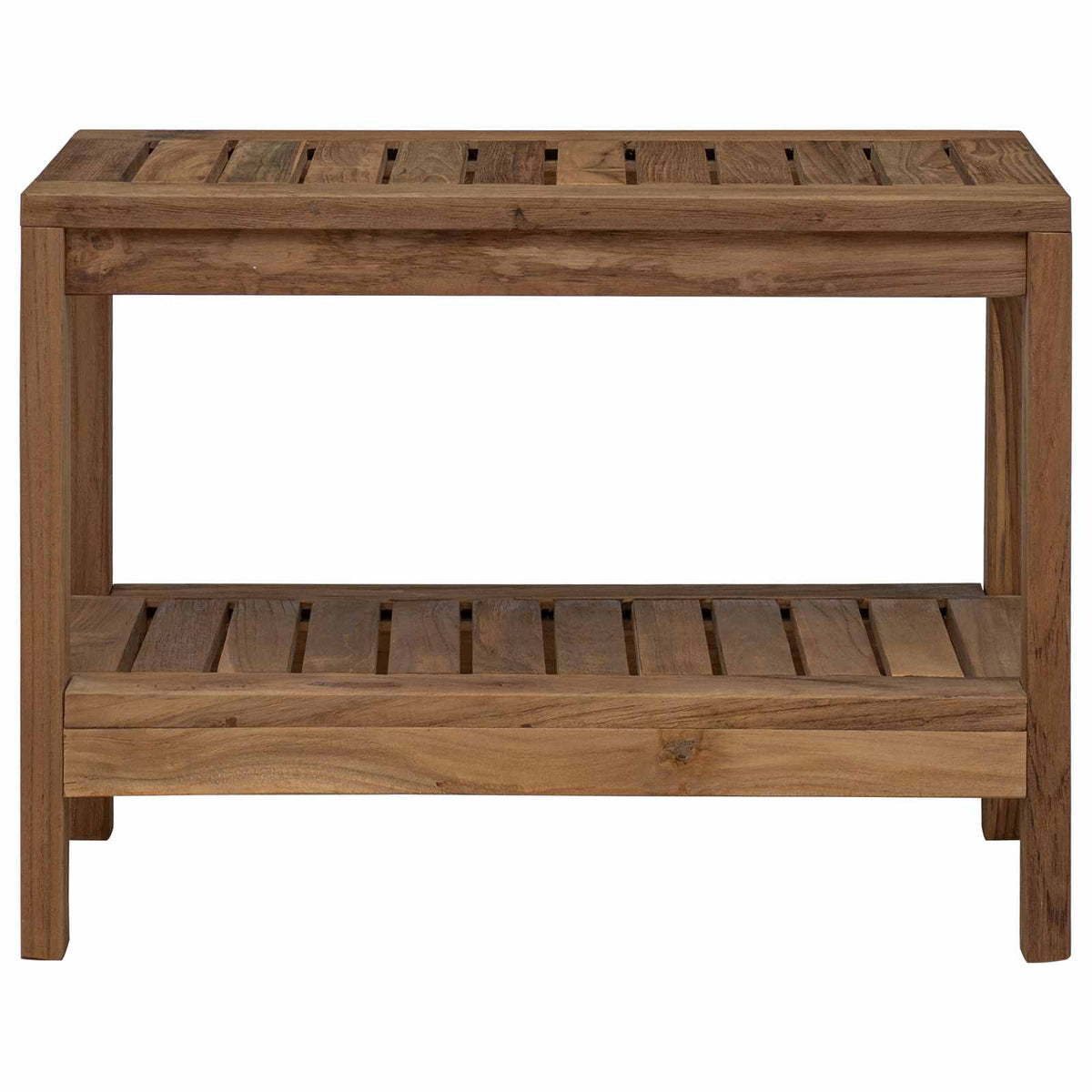 Bathroom Side Table Natural Solid Teak Wood