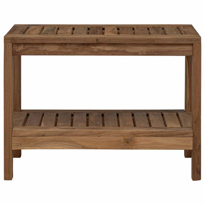 Bathroom Side Table Natural Solid Teak Wood