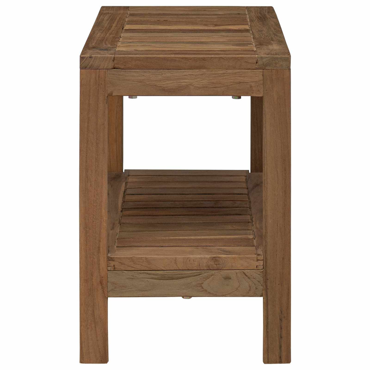 Bathroom Side Table Natural Solid Teak Wood