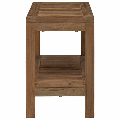 Bathroom Side Table Natural Solid Teak Wood
