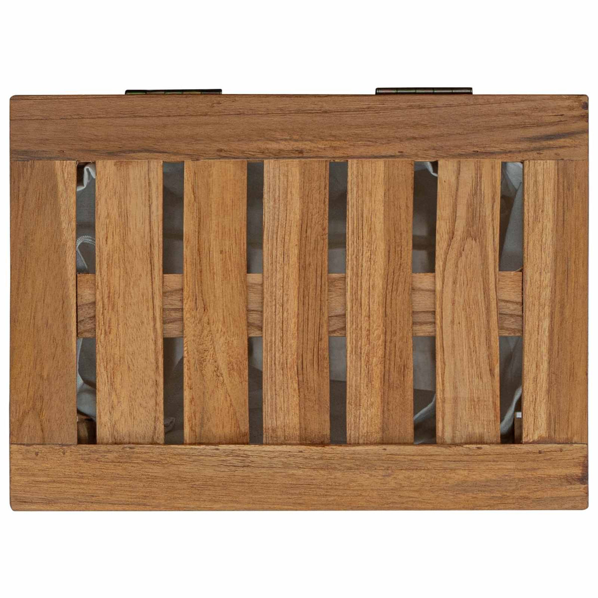 vidaXL Laundry Basket Natural Solid Teak Wood 6