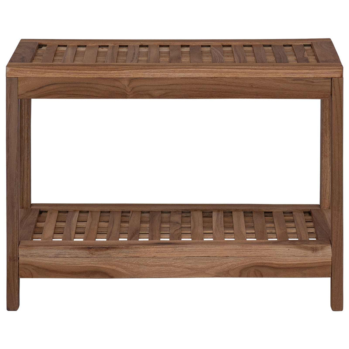 vidaXL Bathroom Side Table Natural 60 x 30 x 45 cm Solid Teak Wood 3
