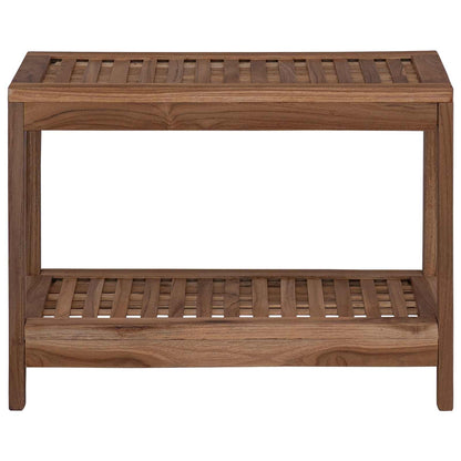 vidaXL Bathroom Side Table Natural 60 x 30 x 45 cm Solid Teak Wood 3