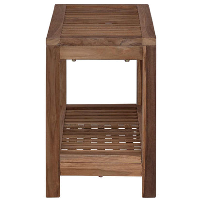 vidaXL Bathroom Side Table Natural 60 x 30 x 45 cm Solid Teak Wood 4