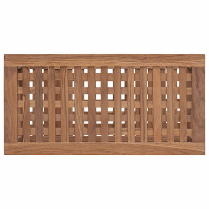 vidaXL Bathroom Side Table Natural 60 x 30 x 45 cm Solid Teak Wood 5
