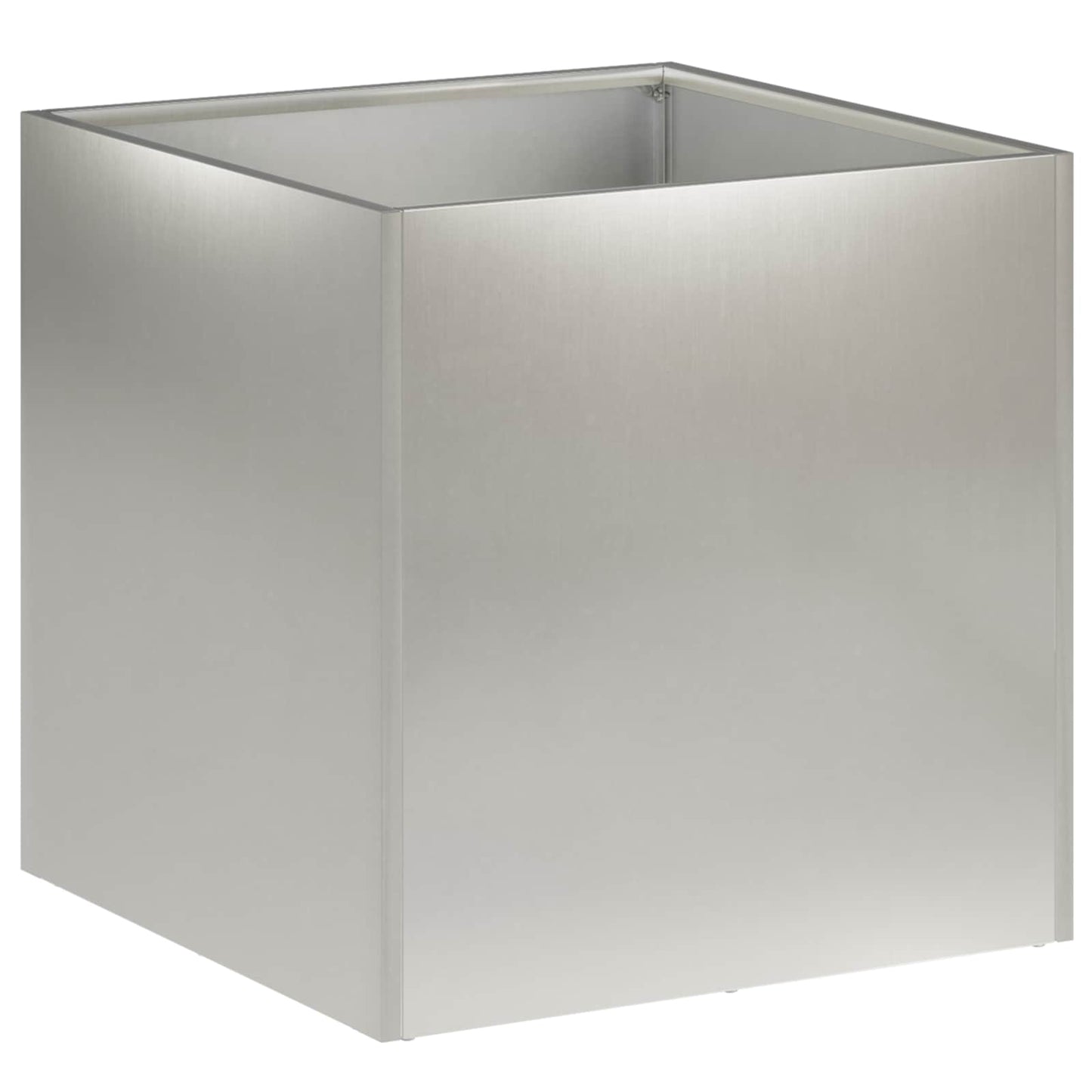 vidaXL Garden Planter 2 pcs Silver 25 x 25 x 25 cm Stainless Steel 3