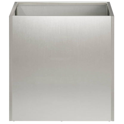 vidaXL Garden Planter 2 pcs Silver 25 x 25 x 25 cm Stainless Steel 4