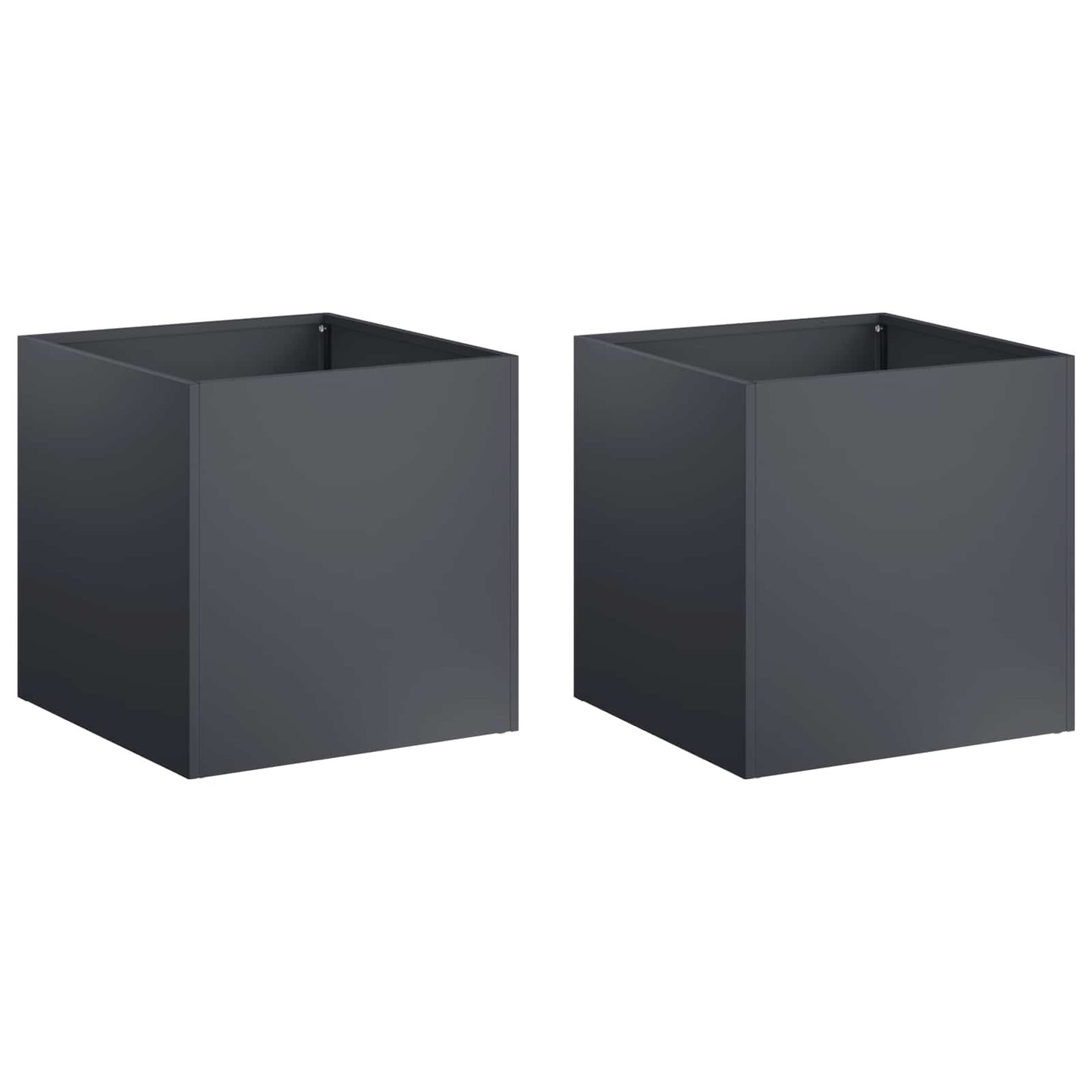 vidaXL Garden Planter 2 pcs Anthracite 35 x 35 x 35 cm 2