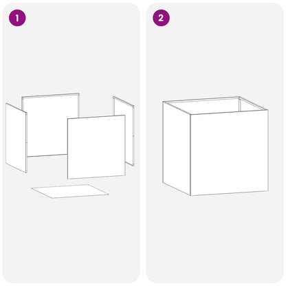 vidaXL Garden Planter Silver 35 x 35 x 35 cm Stainless Steel 6
