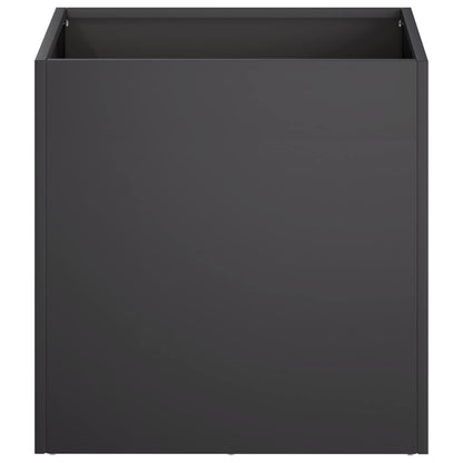 vidaXL Garden Planter 2 pcs Black 45 x 45 x 45 cm Cold-rolled Steel 4