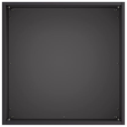 vidaXL Garden Planter 2 pcs Black 45 x 45 x 45 cm Cold-rolled Steel 5
