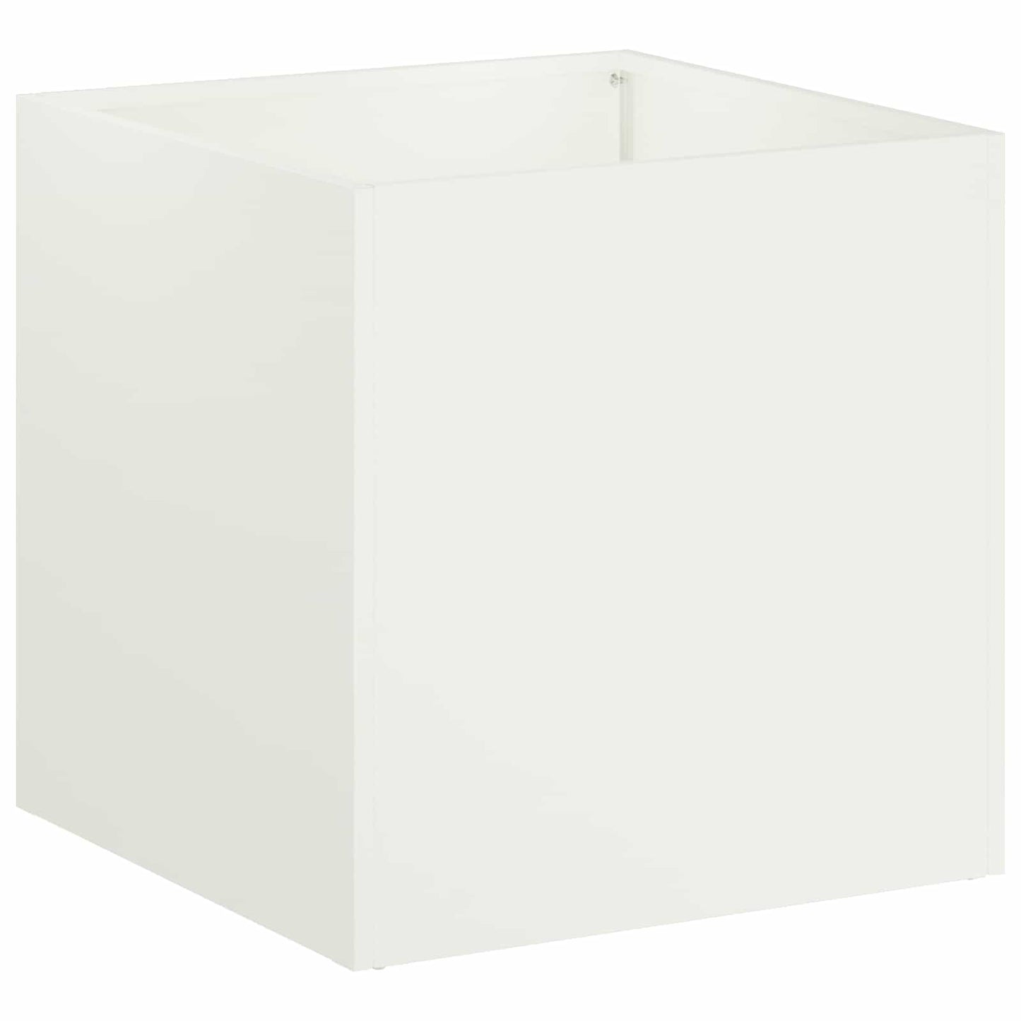 vidaXL Garden Planter 2 pcs White 45 x 45 x 45 cm Cold-rolled Steel 3